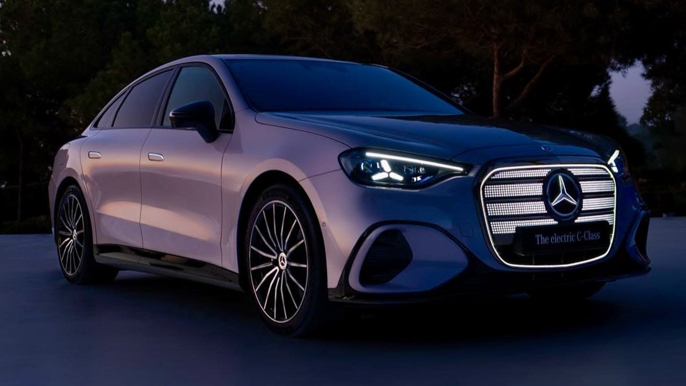 Mercedes-Benz C-Class EV exterior leaked, gets an illuminated front grille